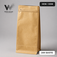 Sachet Doypack Kraft refermable à fermeture éclair avec soufflet de fond pour thé, épices, herbes, viande séchée, friandises pour animaux, aliments secs - Fournisseur d'emballages
