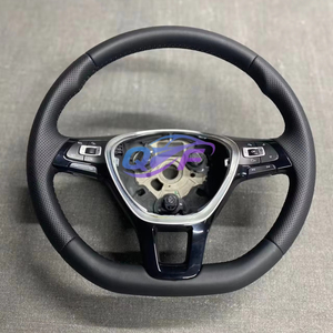 Volante de cuero completo modificado Lenkrad personalizado para VW Volkswagen Golf 8 <span class=keywords><strong>R</strong></span> MK8 Gti <span class=keywords><strong>Arteon</strong></span> Tiguan Touarge - Product Image 1