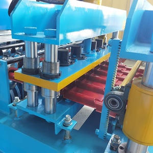 Mạ kẽm màu thép lợp sắt bước Bảng điều chỉnh tự động cuộn hình thành máy Euro gạch Máy làm để bán - Product Image 4