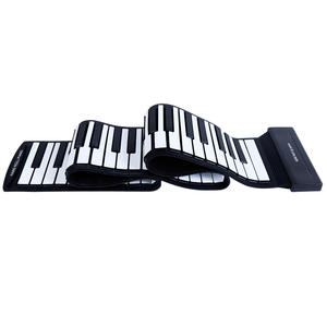 Clavier <span class=keywords><strong>de</strong></span> <span class=keywords><strong>piano</strong></span> électronique portable à 88 touches <span class=keywords><strong>pour</strong></span> <span class=keywords><strong>débutants</strong></span>, en silicone souple roulé à la main, en plastique épais monobloc, livraison directe - Product Image 1