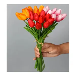 Jarrón de PU con Diseño de Tulipán para Sala de Estar, Decoración del Hogar, Producto en Oferta - Product Image 2