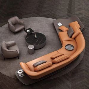 <span class=keywords><strong>Divano</strong></span> di Lusso Italiano da Soggiorno di Alta Gamma e Design Angolare Moderno e Modulare in Morbido Tessuto per Villa e Casa - Product Image 3