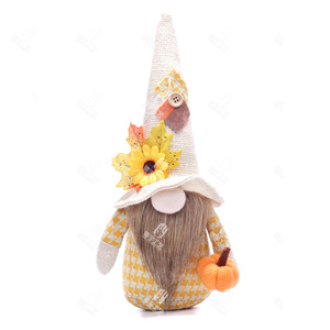 Nueva decoración navideña <span class=keywords><strong>de</strong></span> calabacín duende, figurita <span class=keywords><strong>de</strong></span> duende con hoja <span class=keywords><strong>de</strong></span> arce y paja para el Festival <span class=keywords><strong>de</strong></span> la Cosecha <span class=keywords><strong>de</strong></span> Acción <span class=keywords><strong>de</strong></span> Gracias - Product Image 5