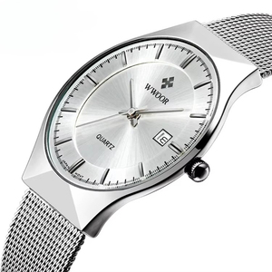 Nuevo Reloj de Cuarzo Minimalista Dorado al por Mayor para Hombre, Correa de Malla de Acero Inoxidable, Reloj de Pulsera Casual de Negocios con Calendario - Product Image 4