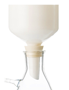 Entonnoir de Buchner perforé en verre borosilicaté de laboratoire, <span class=keywords><strong>disque</strong></span> filtrant perforé en verre et flacons Erlenmeyer avec raccord - Product Image 4