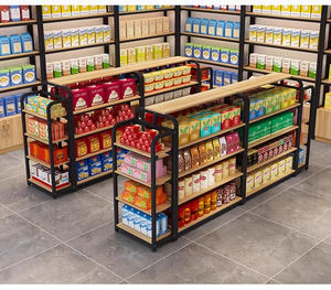 رفوف سوبر ماركت مزدوجة الجوانب للخدمة الشاقة رفوف سوبر ماركت من الخشب الصلب رفوف عرض للبيع بالتجزئة/رف للمتجر - Product Image 6