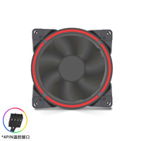 Ventilateur de radiateur en plastique de contrôle de température intelligent ARGB silencieux de 8cm pour le matériel de dissipateur thermique de boîtier d'ordinateur