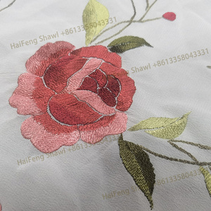 अमेरिकी महिलाओं यूरोप इटली स्पेनिश महिला कशीदाकारी दुपट्टा शॉल - Product Image 4