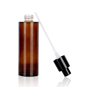 Fourniture personnalisée 20ml 40ml 60ml 80ml 100ml 130ml Emballage cosmétique en verre Bouteille de lotion Conteneurs Bouteille en verre ambré à pompe - Product Image 4