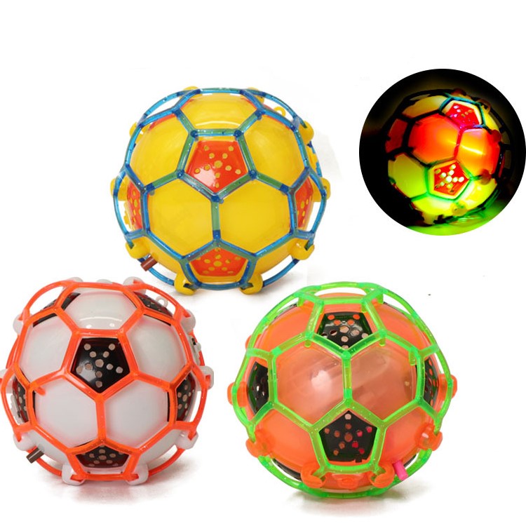 Creative dancing football flash music plastic toy balls music jumping ball for kids