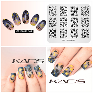 Plaque de tamponnage pour ongles KADS Festival Party en acier inoxydable, 15 motifs, modèle de nail art pour transfert de motifs de manucure - Product Image 2