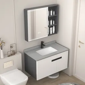 Toptan tuvalet mobilyaları banyo seramik kaya döşeme Vanity dolapları için tezgah lavabosu