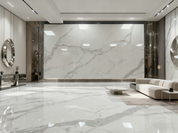 Pierre Céramique Sinterisée Calacatta - Design Moderne pour Murs de Salle de Bain, Espaces Extérieurs, Salles à Manger dans les Hôtels et Résidences de Luxe