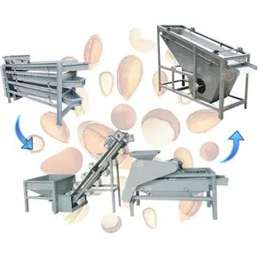 Fully automatic Almond Nut Shell Separator Machine Almond De-huller Almond Shelling Separating Production Line