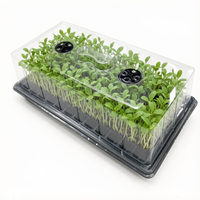 Plateau de semis robuste à 72 alvéoles en PET avec couvercle, réutilisable et écologique, pour la culture de légumes et de fleurs en serre