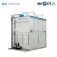 Tour de refroidissement à circuit fermé à flux croisé durable à bas prix, délai de livraison court, garantie longue durée, contrôle industriel intelligent