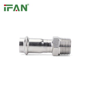 IFAN PEX <strong>Pipe</strong> Fittings Equal Reduce <strong>Threaded</strong> <strong>Socket</strong> Elbow Tee Cap Plug Coupling Cross Stainless Steel PEX Press Fittings - Product Image 4