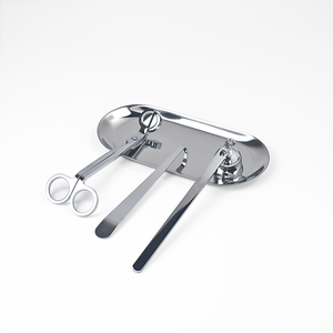 Kit d'entretien de bougies 4-en-1 DLT : Ciseaux, pique-bougie, éteignoir, plateau et outils – Logo personnalisé – Noir, Or, Argent – Coupe-<span class=keywords><strong>mèche</strong></span> de bougie - Product Image 5