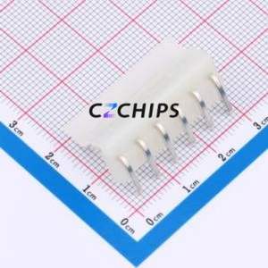 5.08-6AW Wire-to-Board Pin Header Bent Lead Through Hole,P=5.08mm Connector 1x6P 5.08mm Right Angle Insert 6P - Product Image 2