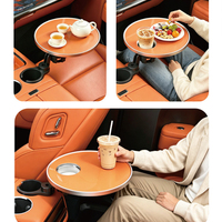 Plateau de table pour porte-gobelet de voiture, rotation à 360°, bureau suspendu, tapis antidérapant en silicone, pour le bureau, la salle à manger, pour BMW, Toyota, Honda