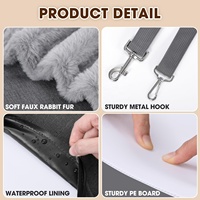 Siège auto pour petit chien avec console centrale et siège rehausseur, cadre métallique, double protection, ceintures de sécurité, lit pour animal de compagnie en boîte