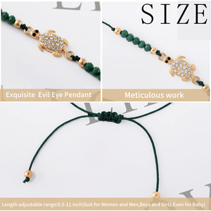 12 pz/set perle di cristallo di cristallo bracciale in lega di diamanti Charm <span class=keywords><strong>occhi</strong></span> azzurri intrecciati gioielli donne - Product Image 5