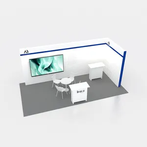 Tradeshow Exhibition Booth Display Tension Fabric Backdrop Rectangular Seg Pop Up Led Backlit Light Box