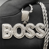 Hip Hop bijoux Pass diamant testeur Cool glacé lettre mots grand D couleur VVS Moissanite patron pendentif pour chaîne épaisse hommes