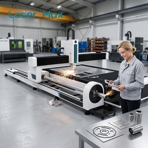 Máquina de Corte Láser Profesional 3015 de Tipo Abierto para Chapa Metálica y Tubos, Máquina de Corte Láser Combinada para Chapa y Tubos - Product Image 1