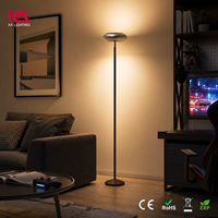 Lámpara de Pie LED Moderna RGB Inteligente con Control Remoto, Tres Zonas Independientes, Altura Ajustable, para Dormitorio