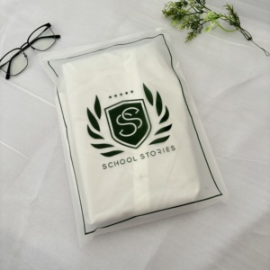 Sang Trọng Nhựa Frosted Tự Kín Trượt Zip Khóa Bao Bì Poly Không Thấm Nước Lưu Trữ Ziplock Túi Cho T Áo Sơ Mi - Product Image 5