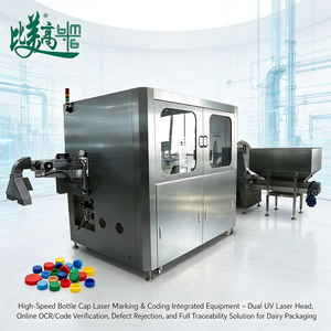 Máquina de inspección y rechazo de visión con alimentación automática de tapas de botella, marcado láser y codificación de códigos QR: Una tapa, un código - Product Image 2