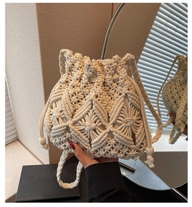 Bolso de Verano para Mujer, Tejido a Crochet, de Algodón, Estilo Macramé, Hecho a Mano, para Playa - Product Image 2