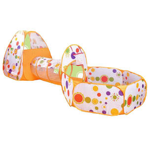 Tente de jeu pour bébé pliable 3 en 1 avec <span class=keywords><strong>piscine</strong></span> à balles <span class=keywords><strong>et</strong></span> <span class=keywords><strong>tunnel</strong></span>, tournesol - Product Image 2