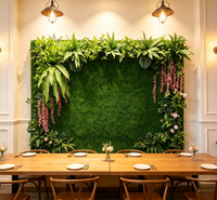 Panneaux de haie verticale décoratifs pour intérieur, en buis, plantes vertes, fausse herbe artificielle, mur végétal