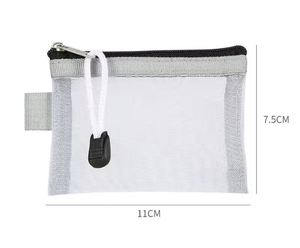 Portable Short Wallet New Mesh Zipper Coin Purse Mesh Card Holder <b>Make</b> <b>up</b> Organizer <b>Bag</b> - Product Image 6