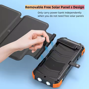 Cargador Solar Portátil Plegable con Precio de Mayoreo, 20000mAh, Inalámbrico, Impermeable, con Puerto Tipo-C y Luz LED - Product Image 6