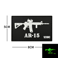 Écusson PVC personnalisé 3D tactique AK Rifle Patch Glock avec patch moral Velcro pour chapeaux, sacs à dos, équipement tactique, vêtements