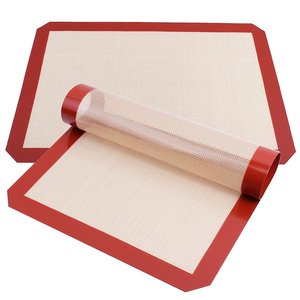 Tapis de cuisson en silicone antiadhésif résistant à la chaleur pour plaque de cuisson demi-format 16,5*11,6 pouces, idéal pour la cuisson des biscuits - Product Image 6
