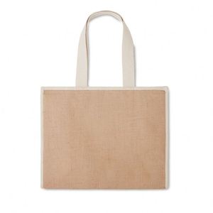 Bolsa Térmica de Yute Personalizada, Aislada y Lavable, Estilo Clásico, Impresa con Serigrafía, con Asa Larga, para Compras Diarias y Almacenamiento - Product Image 2