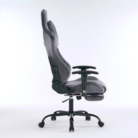 Chaise de jeu confortable en velours réglable Chaise à dossier haut pour bureau à domicile Chaise ergonomique douce