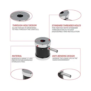 Kunwei 2 Ton Hollow Structure Tension Load Cell For Screw Bolt Force Measurement