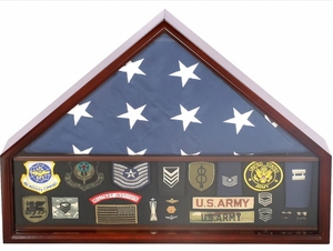 Rural Solid Wood Wall Mounted Burial Military <strong>Flag</strong> Triangle Shaped <strong>Display</strong> <strong>Case</strong> Custom Wood Box Wood Box for Medical - Product Image 3