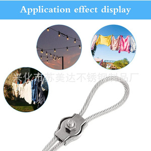 304 Stainless Steel Wire Rope Kit 3 Mm With Turnbuckles <b>Hooks</b> And <b>Clips</b> For General Industry Use - Product Image 4