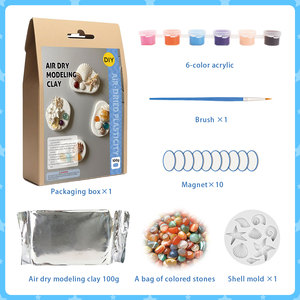 Pâte à <span class=keywords><strong>modeler</strong></span> Liyuan Air Dry, argile à <span class=keywords><strong>modeler</strong></span> faite à la main, kit de poterie pour la <span class=keywords><strong>maison</strong></span> et l'école, jouet pour enfants de 5 à 7 ans - Product Image 4