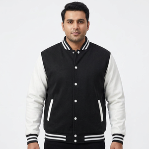 Blouson universitaire brodé personnalisé 2024 – Blouson bomber matelassé en PU de qualité pour homme, coupe régulière, uniforme de couple - Product Image 1