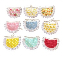 Bandana Bib Hewan Peliharaan Lucu Bermotif Ruffle, Dapat Disesuaikan, Motif Bunga Buah, Syal Saliva Anjing Kucing Lembut, Kerudung Bib Kucing