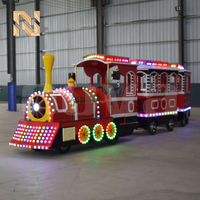 Train sans rails électrique Nova Rides Antique Road Trackless Train 24P TLT-FT7 pour parcs d'attractions, train touristique intéressant
