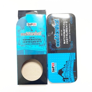 Custom Geometry Box <b>Tools</b> for Students, Tin Box Geometry Size Metal Math <b>Set</b> Super Marshal Design - Product Image 4
