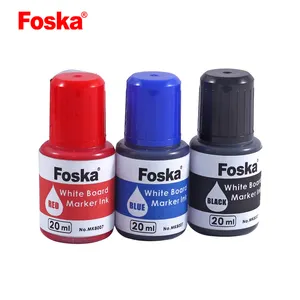 Foska Office School 20 ml tinta de caneta marcador de placa branca vermelha preta azul recarregável garrafa de tinta